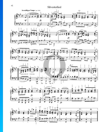Partition Chant pour la Saint Sylvestre, Op. 68 No. 43