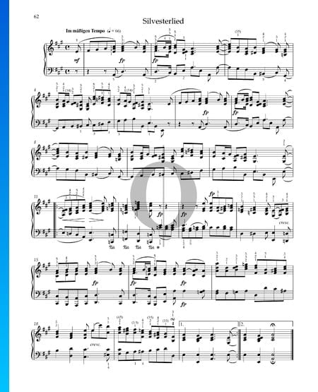 Chant pour la Saint Sylvestre, Op. 68 No. 43 Partition