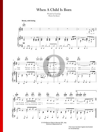 When A Child Is Born Sheet Music