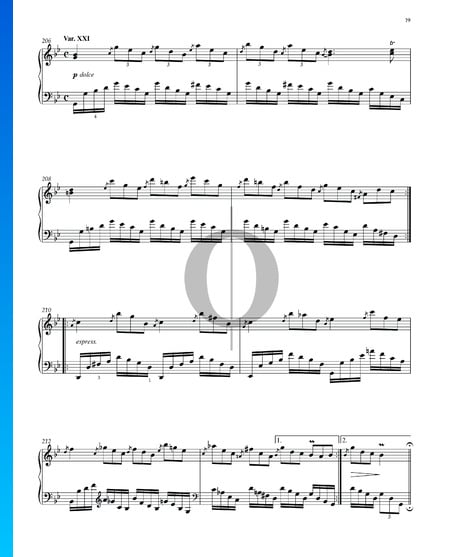 Variationen und Fuge über ein Thema von Händel, Op. 24: Variation XXI Musik-Noten