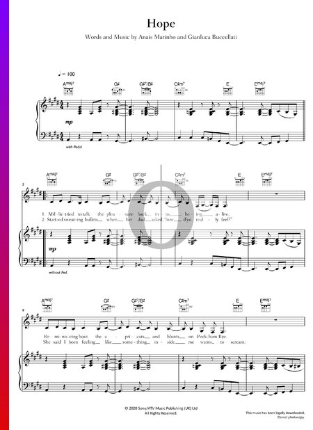 Hope Sheet Music