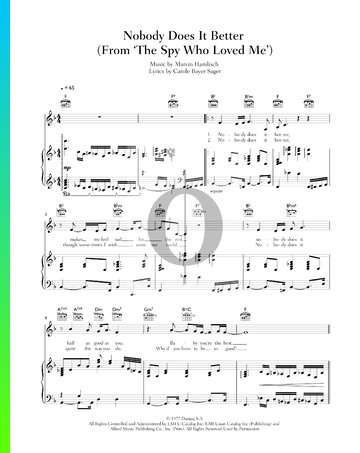 Nobody Does It Better Sheet Music