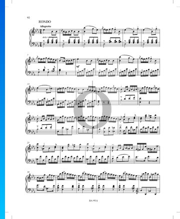 Sonata en mi bemol mayor n.º 3, Op. 53 P. XII: 43: 2. Rondó Partitura