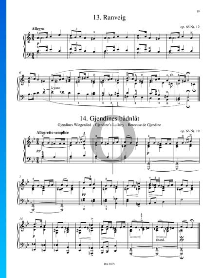 Ranveig, Op. 66 Nr. 12 Musik-Noten