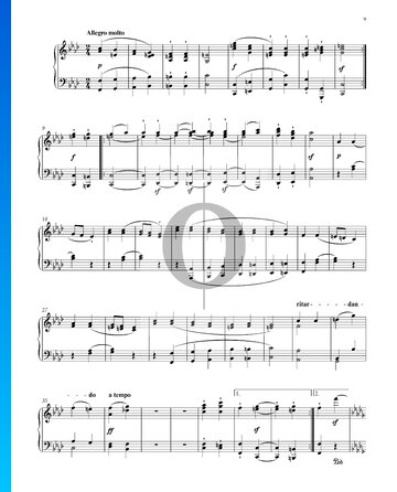 Partition Sonate n° 31 en La bémol majeur, op. 110 : 2. Allegro molto