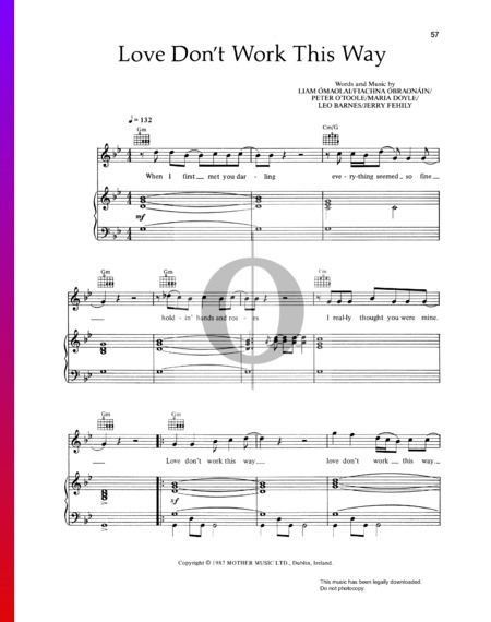 Love Don't Work This Way Partitura