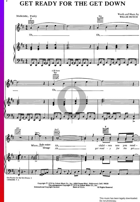 Get Ready For The Getdown Sheet Music