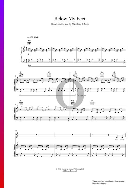 Below My Feet Musik-Noten