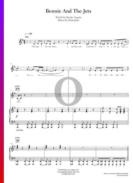 Bennie and the Jets Sheet Music