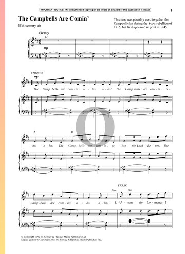The Campbells Are Comin’ Sheet Music