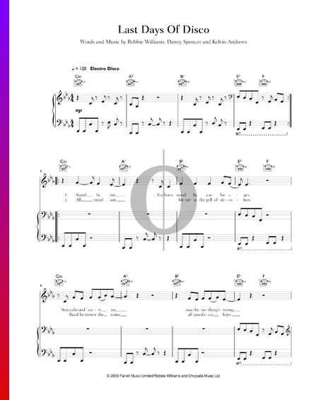 Last Days Of Disco Sheet Music