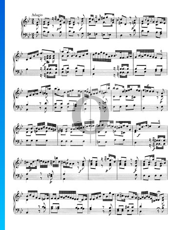 Sonata n.º 2, Wq 48: 2. Adagio Partitura
