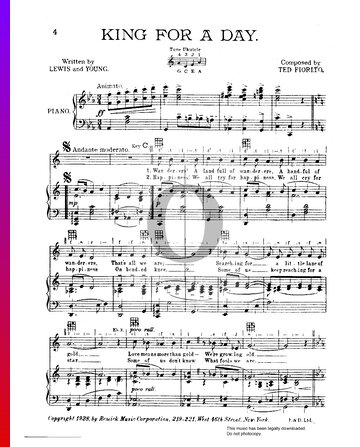 King For A Day Partitura