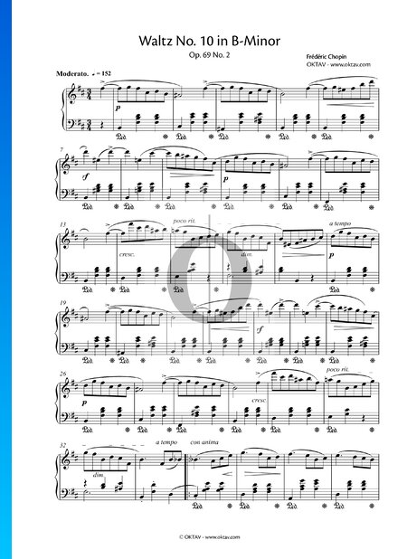 Valse No. 10 Si mineur, Op. 69 No. 2