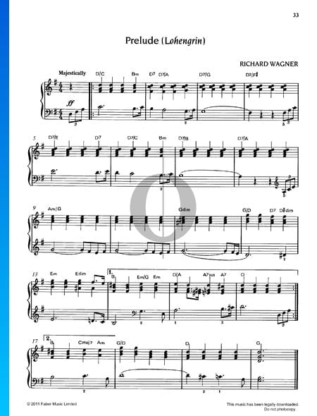 Preludio, WWV 75 Partitura