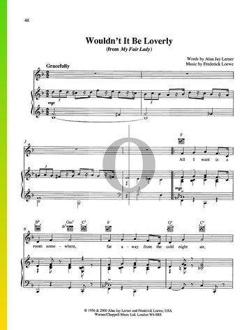Wouldn't It Be Loverly? Sheet Music