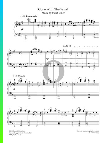 Gone With The Wind Sheet Music