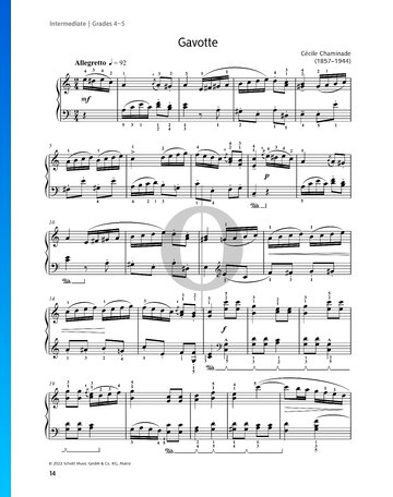 Partition Gavotte, Op. 123 No. 5