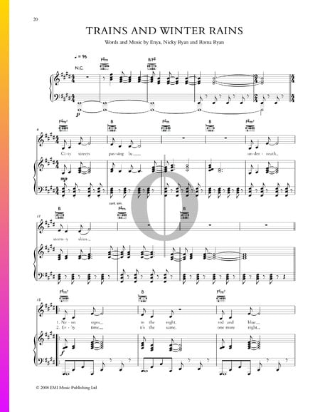 Trains And Winter Rains Musik-Noten