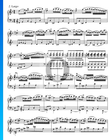 Concerto in g-Moll, BWV 975: 2. Largo Musik-Noten