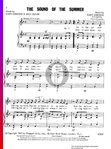 The Sound Of The Summer Sheet Music