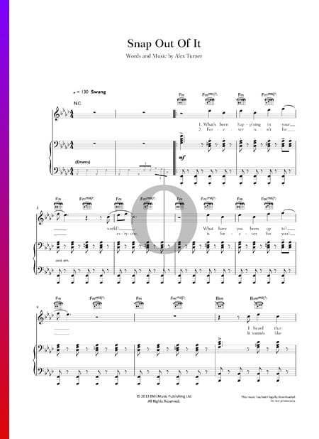 Snap Out Of It Sheet Music
