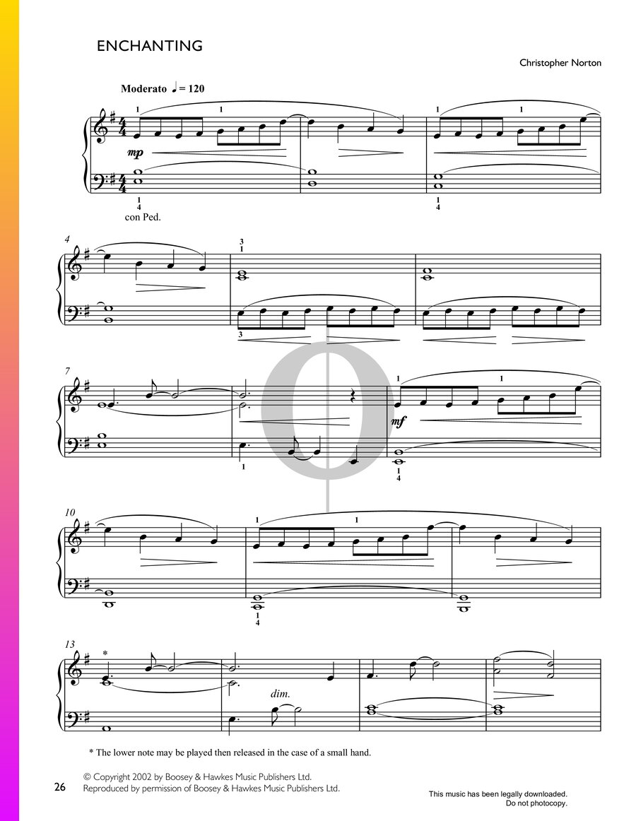 Enchanting (Christopher Norton) Piano Sheet Music - OKTAV