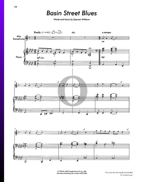 Basin Street Blues Sheet Music