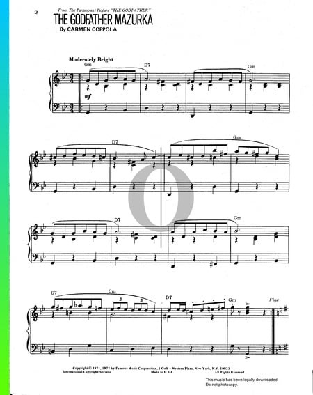 The Godfather Mazurka Sheet Music