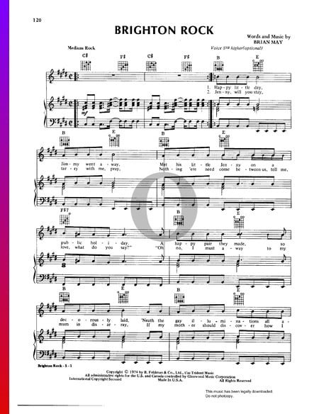 Brighton Rock Sheet Music
