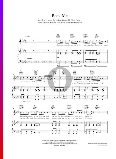 Rock Me Musik-Noten