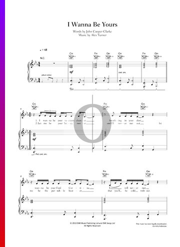 I Wanna Be Yours Partitura