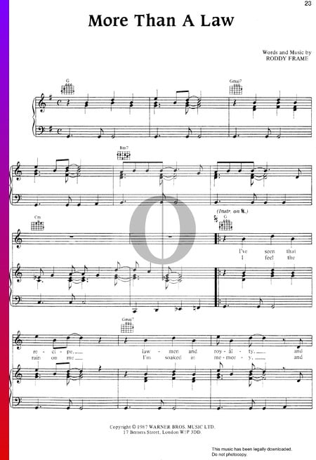 More Than A Law Sheet Music