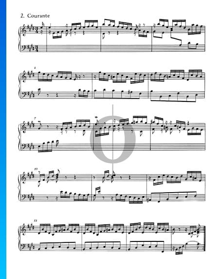 French Suite No. 6 E Major, BWV 817: 3. Courante Sheet Music