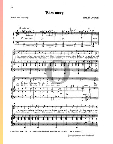 Tobermory Musik-Noten