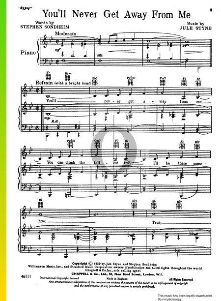 You'll Never Get Away From Me Partitura