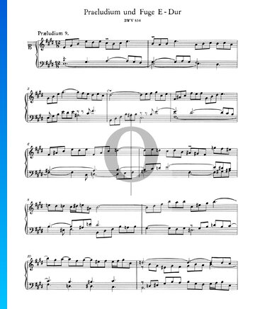 Praeludium 9 E-Dur, BWV 854 Musik-Noten
