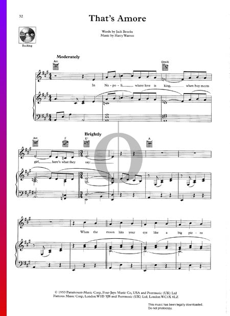 That's Amore Sheet Music