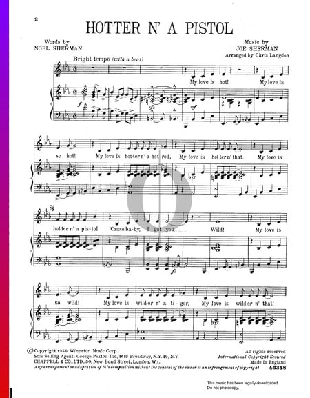 Hotter N' A Pistol Sheet Music