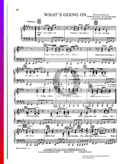 What's Going On Musik-Noten