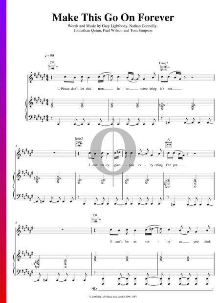 Make This Go On Forever Sheet Music