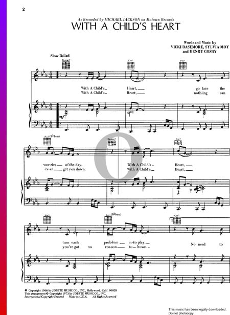 With A Child's Heart Sheet Music