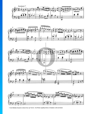 Klaviersonate Nr. 15 F-Dur, KV 533: 2. Andante Musik-Noten
