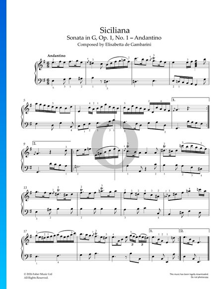 Siciliana in G-Dur, Op. 1 Nr. 1: Andantino