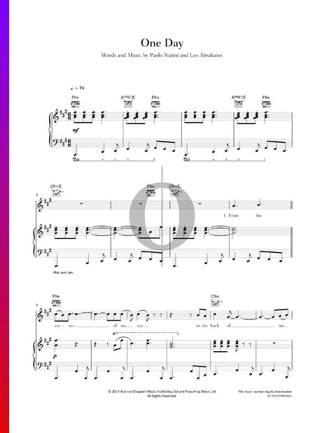 One Day Musik-Noten