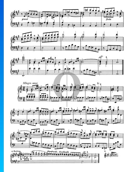 Sonata No. 1, Wq 49: 3. Allegro assai Sheet Music