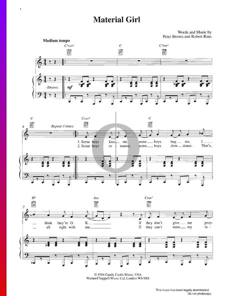 Material Girl Sheet Music