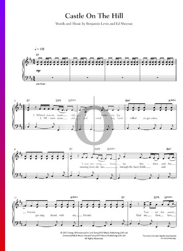 Castle On The Hill Sheet Music