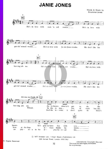 Janie Jones Sheet Music