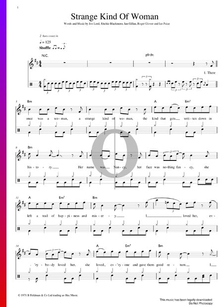 Strange Kind Of Woman Sheet Music